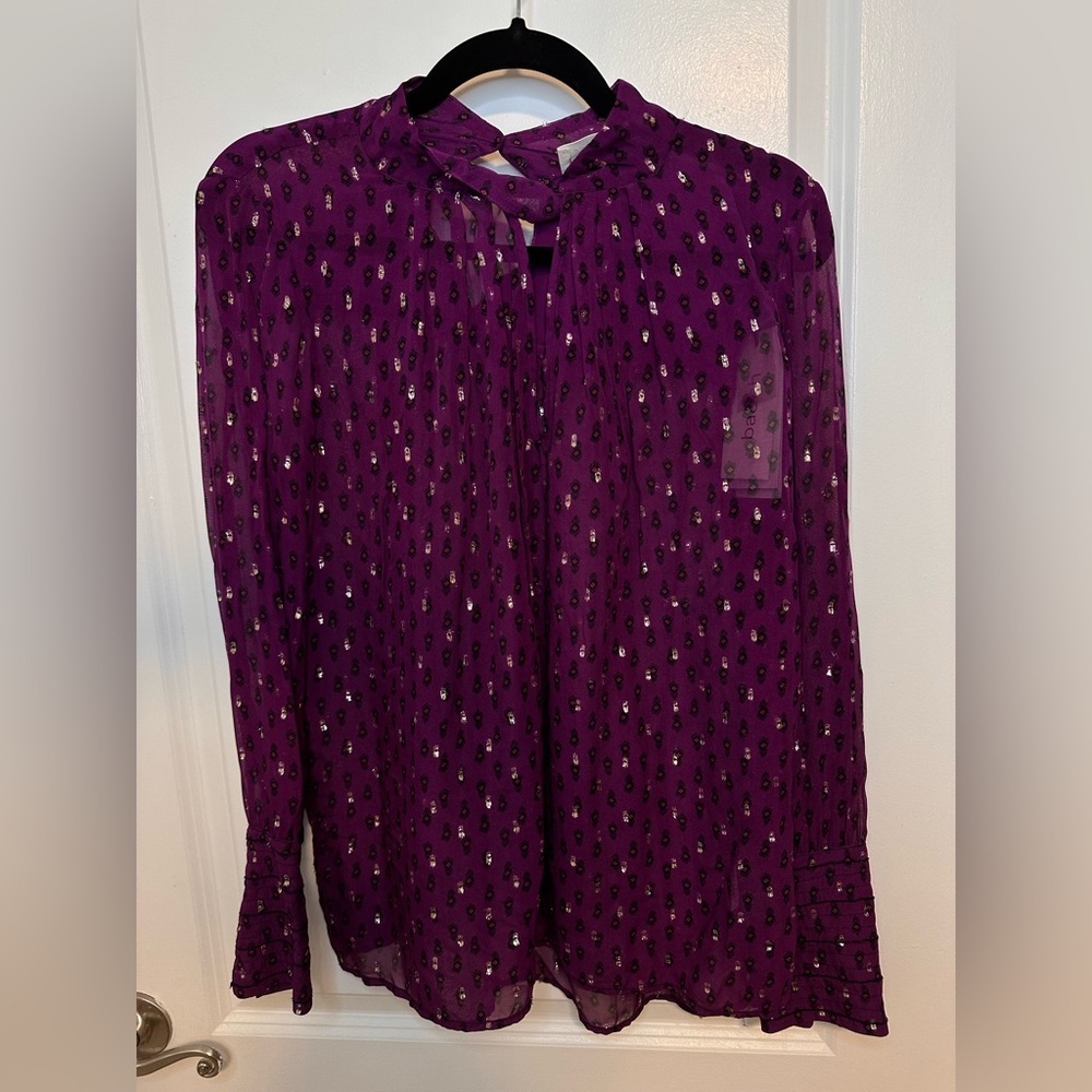 ba&sh Purple Patterned Blouse